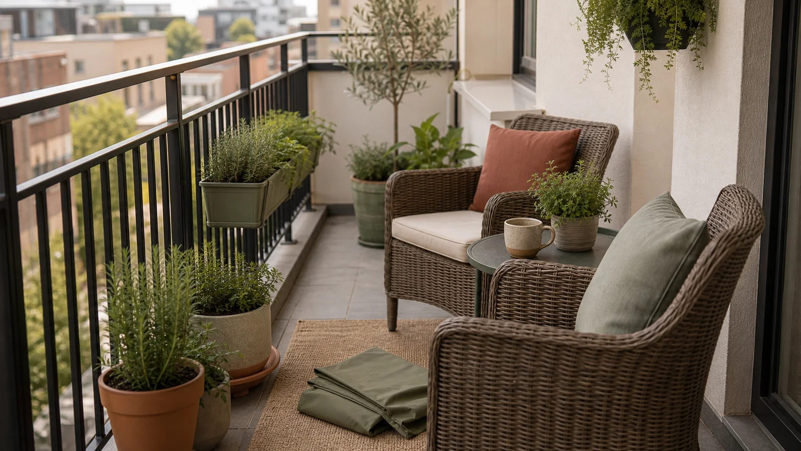 Wicker Patio Furniture for Small Balconies