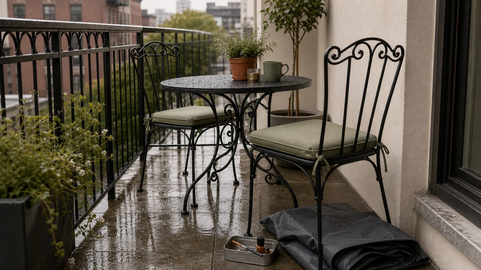 Wrought Iron Patio Furniture for Small Balconies